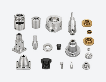 Machined aluminium, ss and brass components